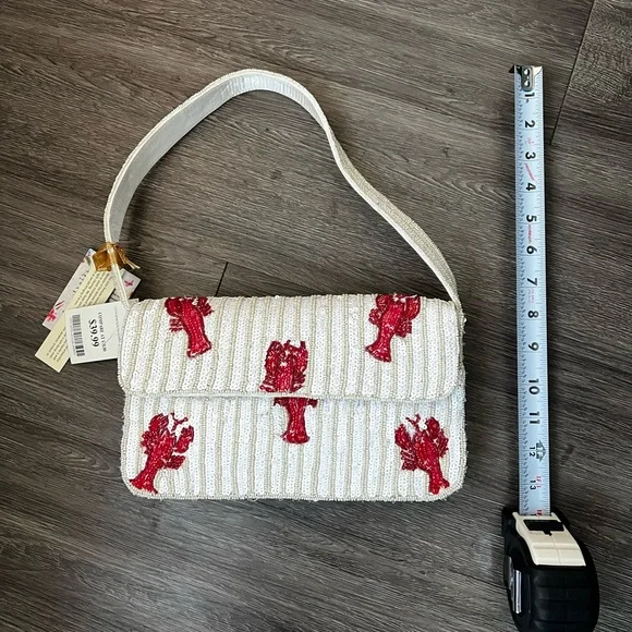 NWT Made in India Beaded Lobster Bag - Picture 6 of 9